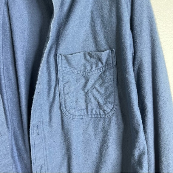 Woolrich Men's Blue Long Sleeve Button-Down Cotton Shirt Size Large - Picture 7 of 12